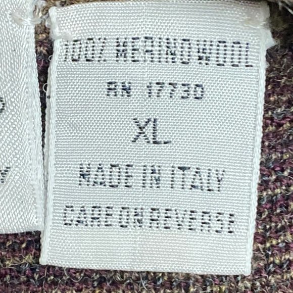 Vintage Maglificio Florence Merino Wool Plaid Cardigan Sweater - Picture 13 of 14